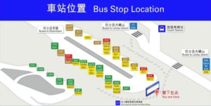香港機場巴士路線分佈地圖